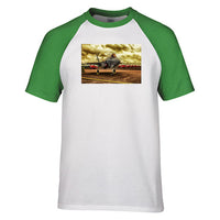 Thumbnail for Fighting Falcon F35 at Airbase Designed Raglan T-Shirts