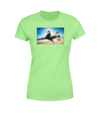Thumbnail for Turning Right Fighting Falcon F16 Designed Women T-Shirts