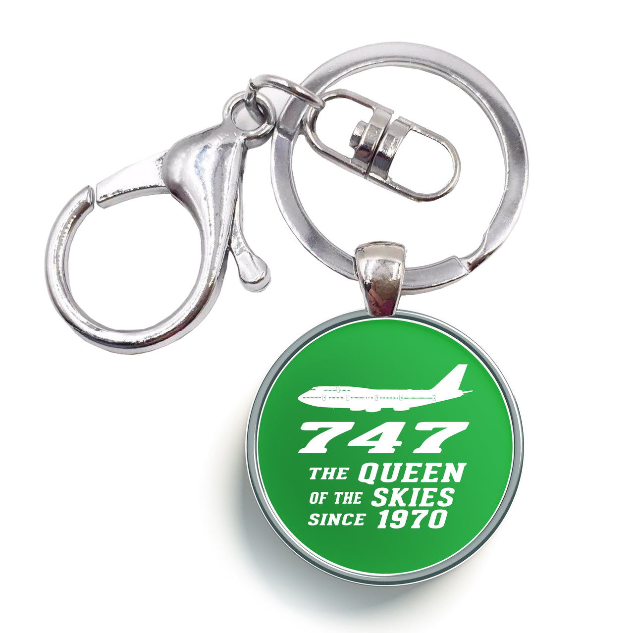 Boeing 747 - Queen of the Skies (2) Designed Circle Key Chains