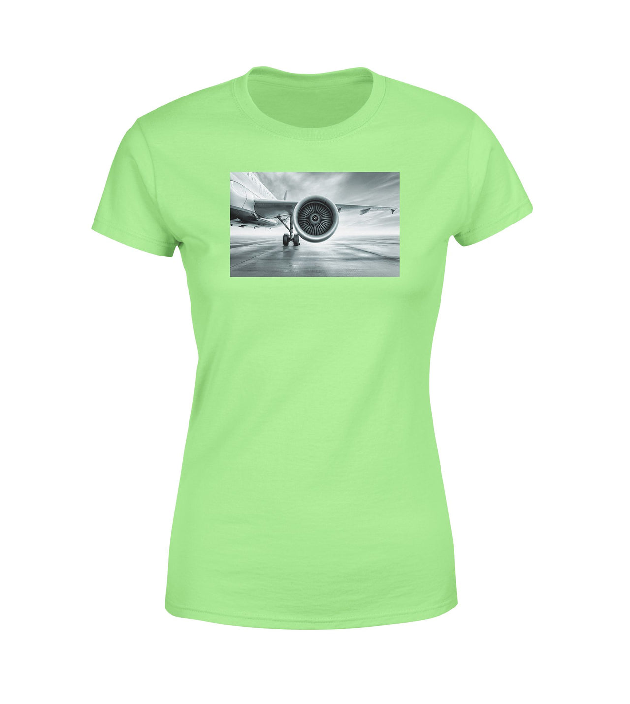 Super Cool Airliner Jet Engine Designed Women T-Shirts