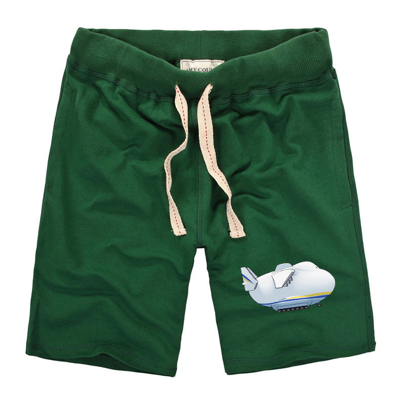 Antonov 225 Side Profile Designed Cotton Shorts