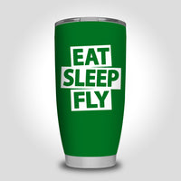 Thumbnail for Eat Sleep Fly Designed Tumbler Travel Mugs
