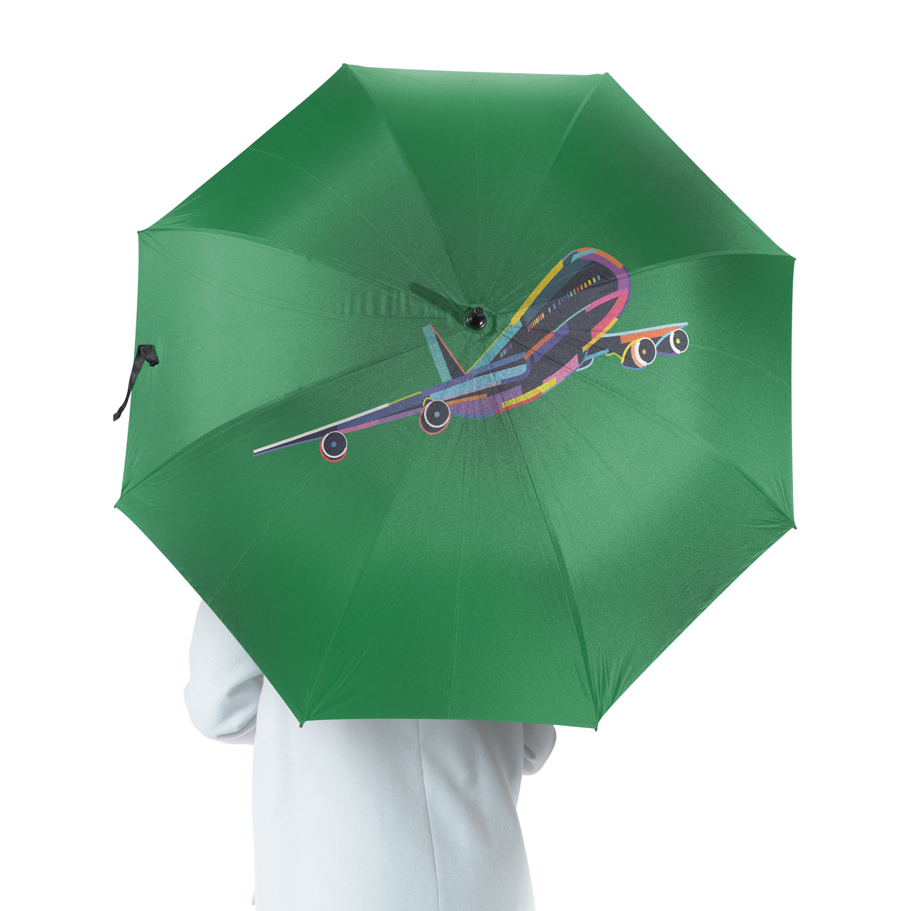 Multicolor Airplane Designed Umbrella