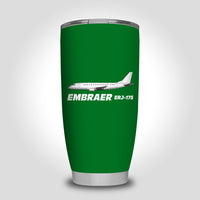 Thumbnail for The Embraer ERJ-175 Designed Tumbler Travel Mugs