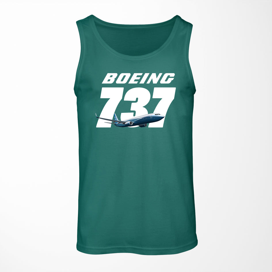 Super Boeing 737+Text Designed Tank Tops