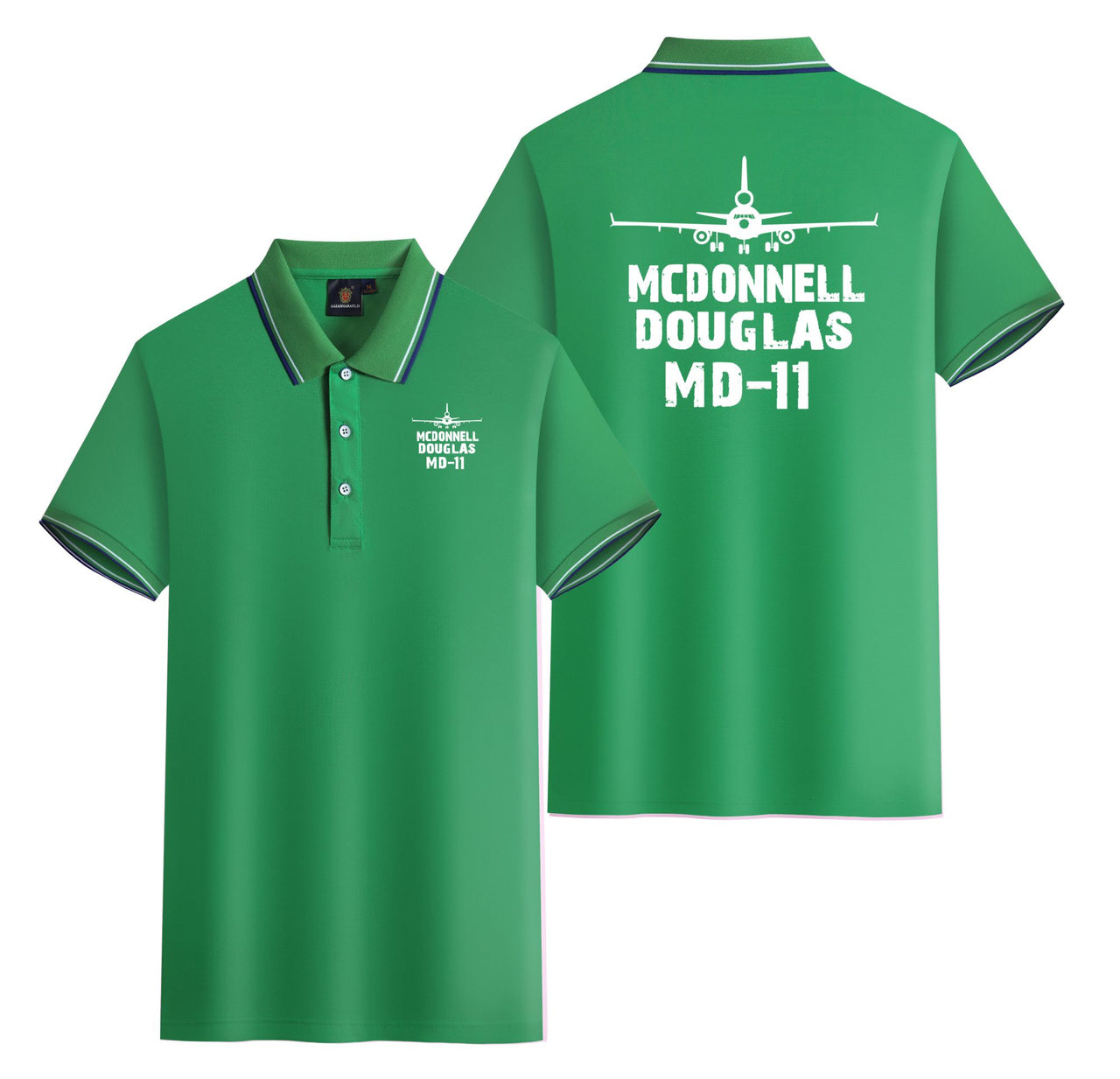 McDonnell Douglas MD-11 & Plane Designed Stylish Polo T-Shirts (Double-Side)
