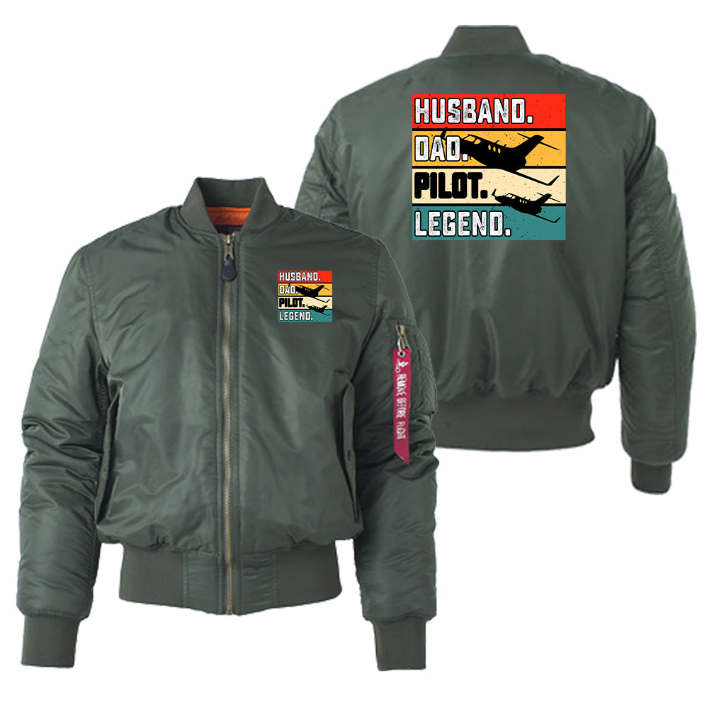 Husband & Dad & Pilot & Legend Designed "Women" Bomber Jackets