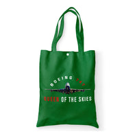Thumbnail for Boeing 747 Queen of the Skies Designed Tote Bags