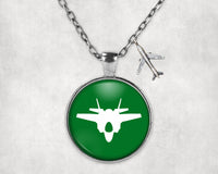 Thumbnail for Fighter Jet 35 Silhouette Designed Necklaces