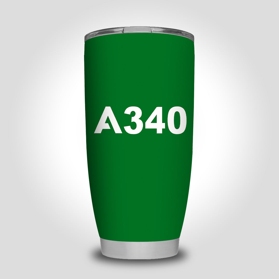 A340 Flat Text Designed Tumbler Travel Mugs