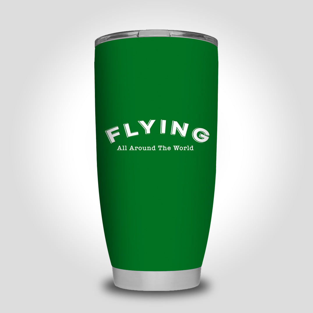 Flying All Around The World Designed Tumbler Travel Mugs