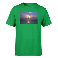 Thumbnail for Super Airbus A380 Landing During Sunset Designed T-Shirts