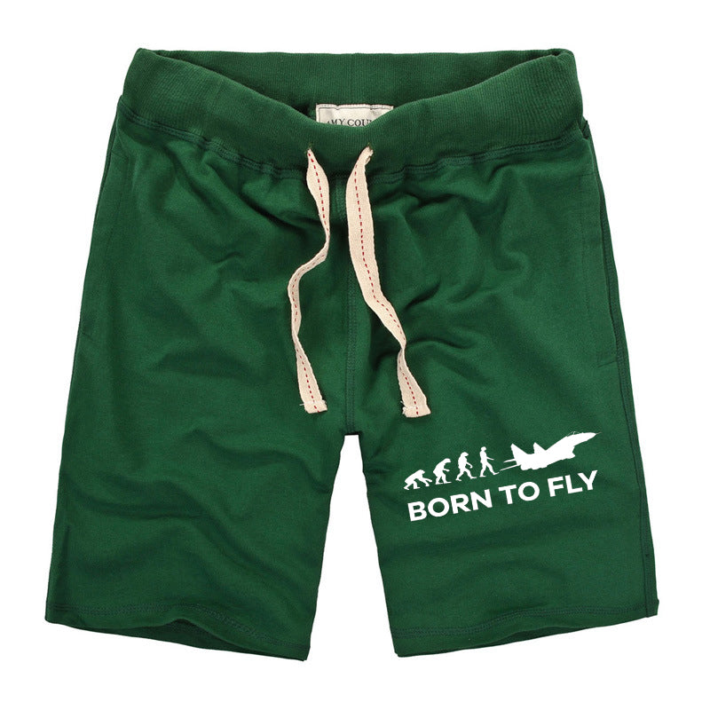 Born To Fly Military Designed Cotton Shorts