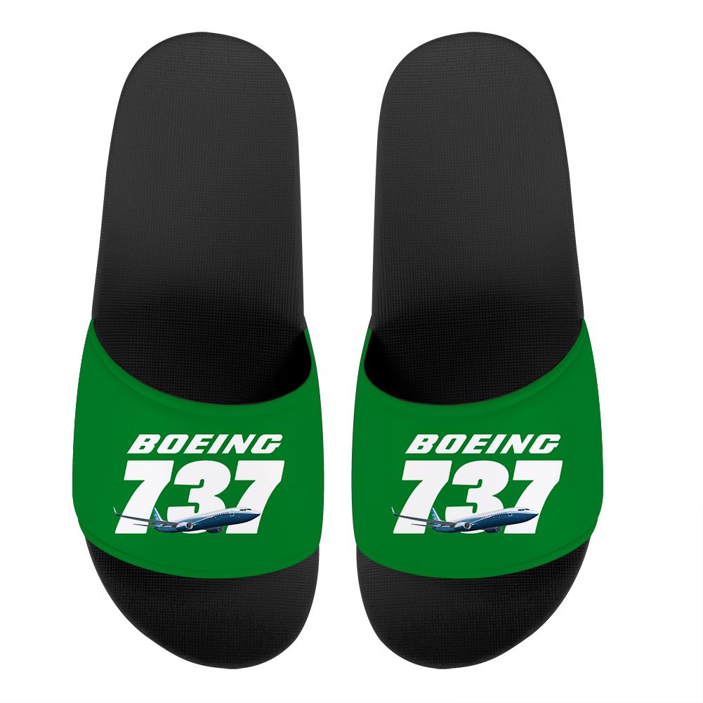 Super Boeing 737+Text Designed Sport Slippers
