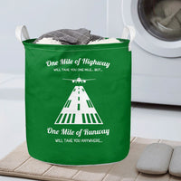 Thumbnail for One Mile of Runway Will Take you Anywhere Designed Laundry Baskets