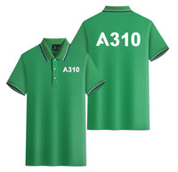 Thumbnail for A310 Flat Text Designed Stylish Polo T-Shirts (Double-Side)