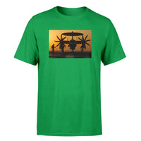 Thumbnail for Military Plane at Sunset Designed T-Shirts