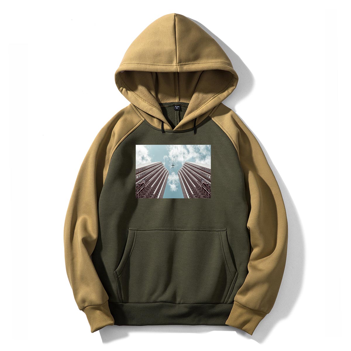 Airplane From Below Designed Colourful Hoodies