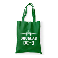 Thumbnail for Douglas DC-3 & Plane Designed Tote Bags