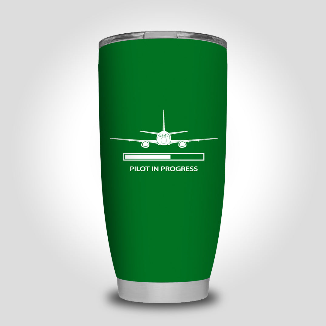 Pilot In Progress Designed Tumbler Travel Mugs