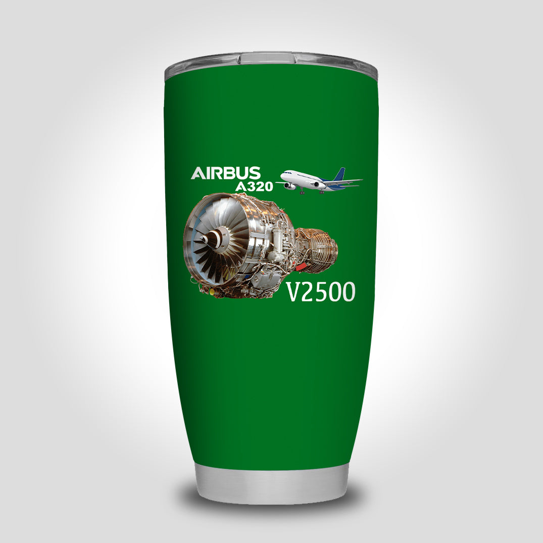 Airbus A320 & V2500 Engine Designed Tumbler Travel Mugs