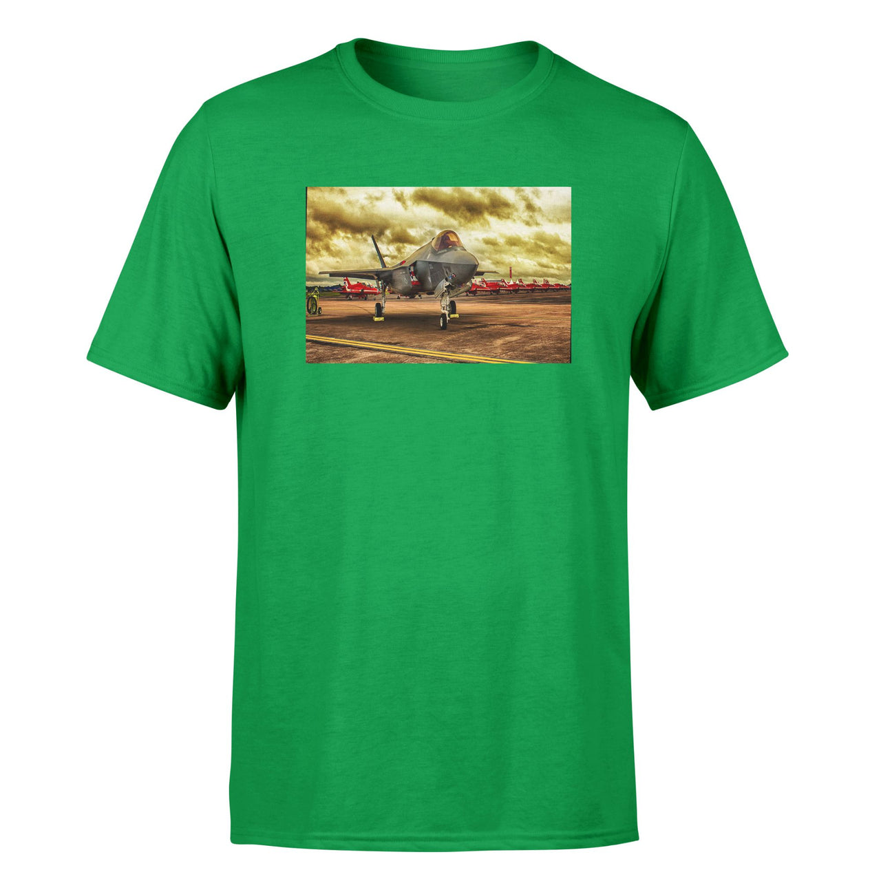 Fighting Falcon F35 at Airbase Designed T-Shirts