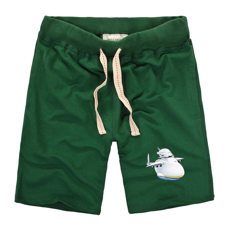Antonov 225 And Buran Designed Cotton Shorts