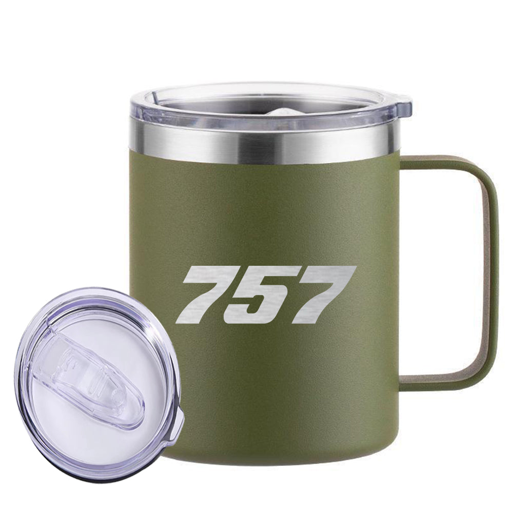 757 Flat Text Designed Stainless Steel Laser Engraved Mugs