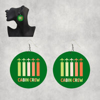 Thumbnail for Colourful Cabin Crew Designed Wooden Drop Earrings