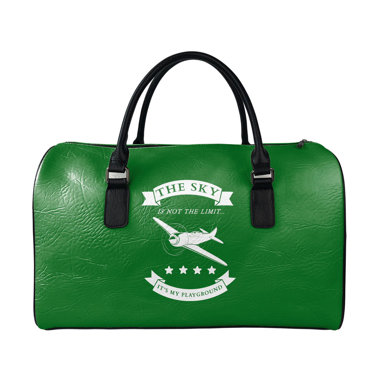 The Sky is not the limit, It's my playground Designed Leather Travel Bag