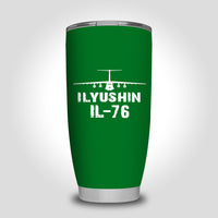 Thumbnail for ILyushin IL-76 & Plane Designed Tumbler Travel Mugs