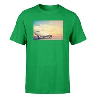 Thumbnail for Parked Aircraft During Sunset Designed T-Shirts