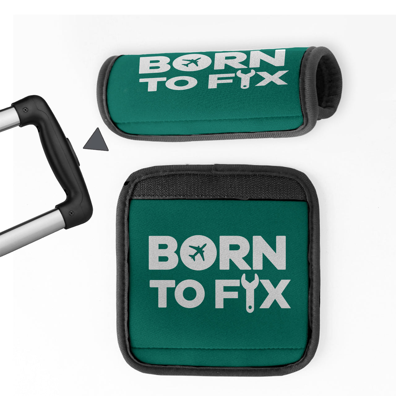 Born To Fix Airplanes Designed Neoprene Luggage Handle Covers