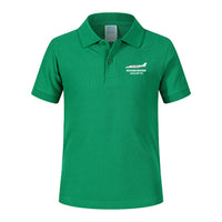 Thumbnail for The Bombardier Learjet 75 Designed Children Polo T-Shirts