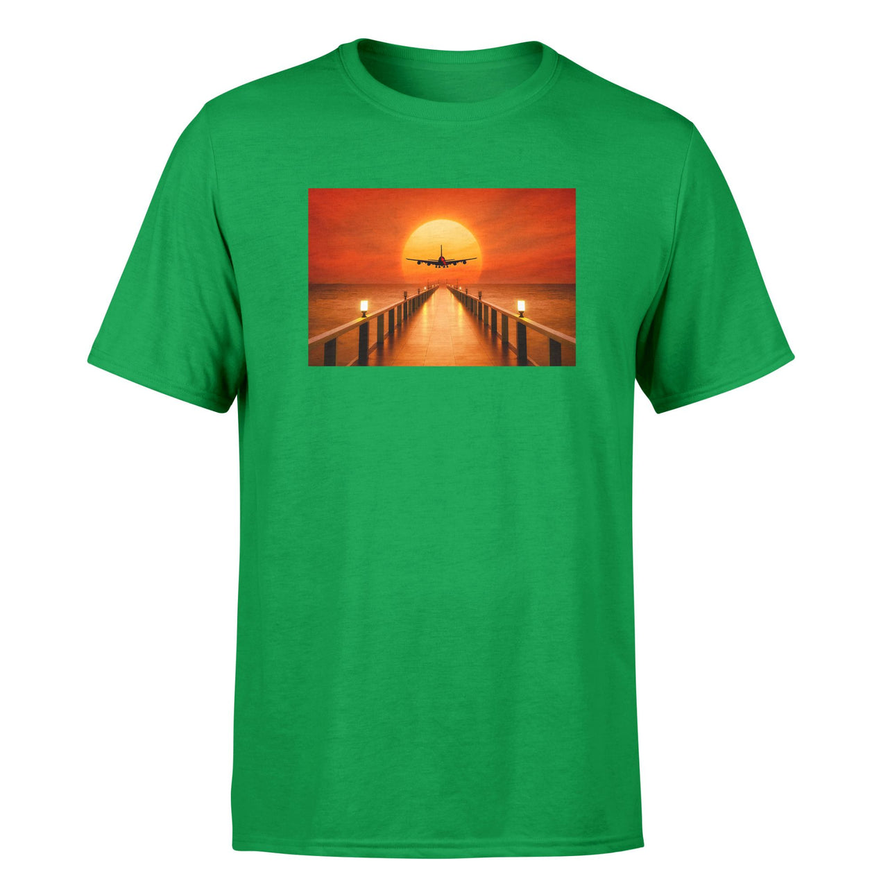 Airbus A380 Towards Sunset Designed T-Shirts