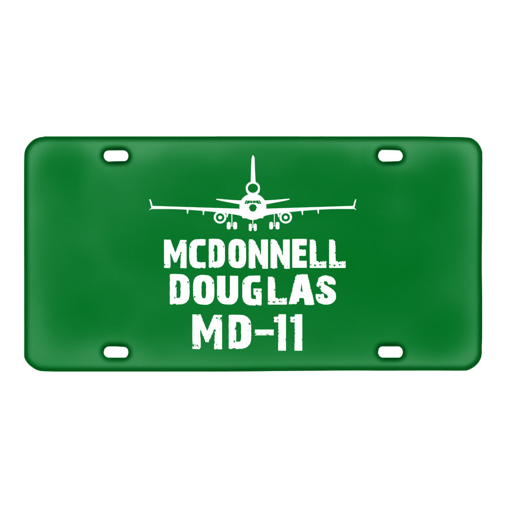 McDonnell Douglas MD-11 & Plane Designed Metal (License) Plates