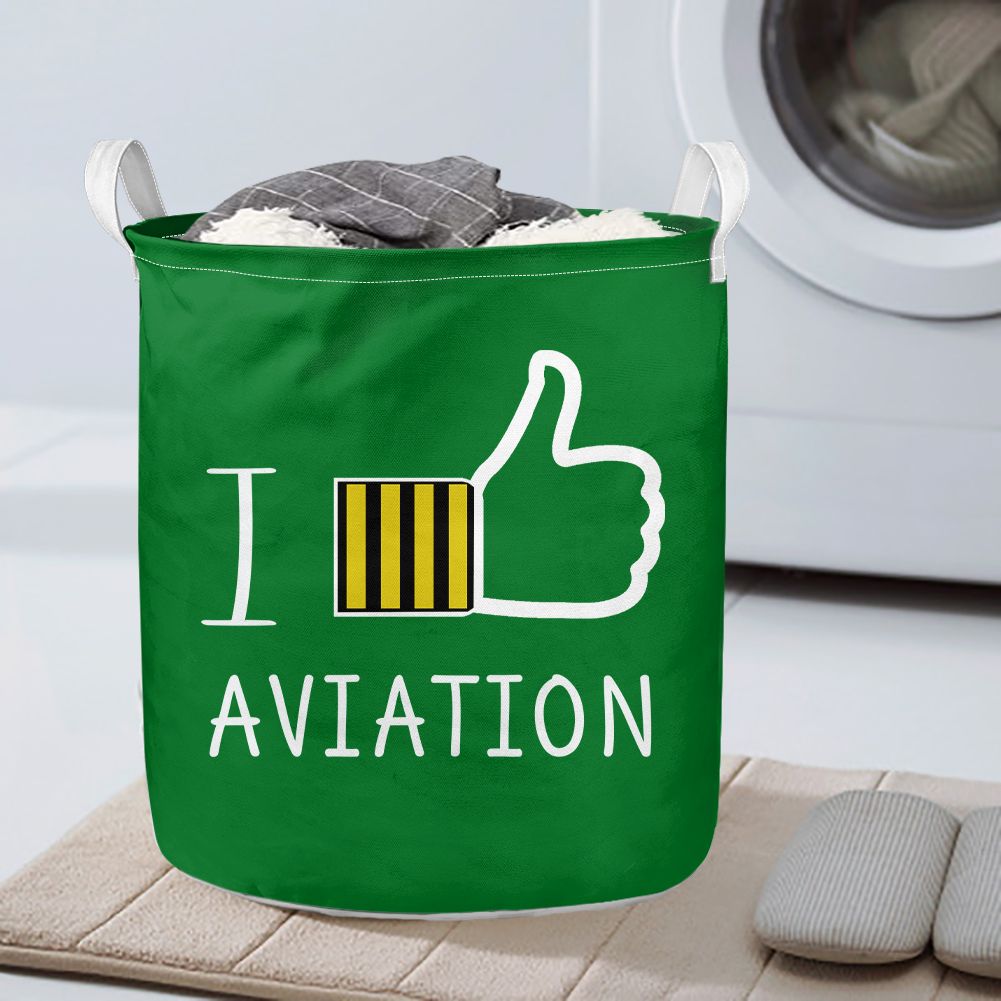 I Like Aviation Designed Laundry Baskets