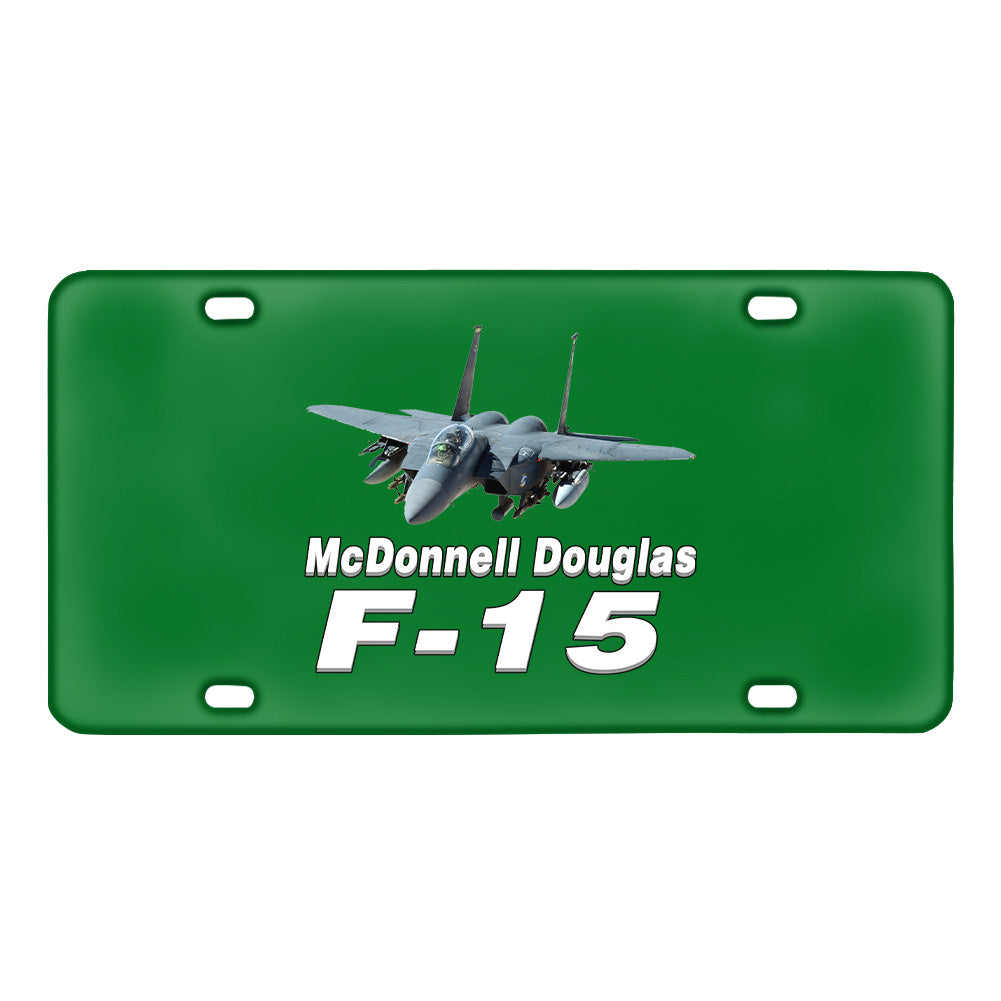 The McDonnell Douglas F15 Designed Metal (License) Plates