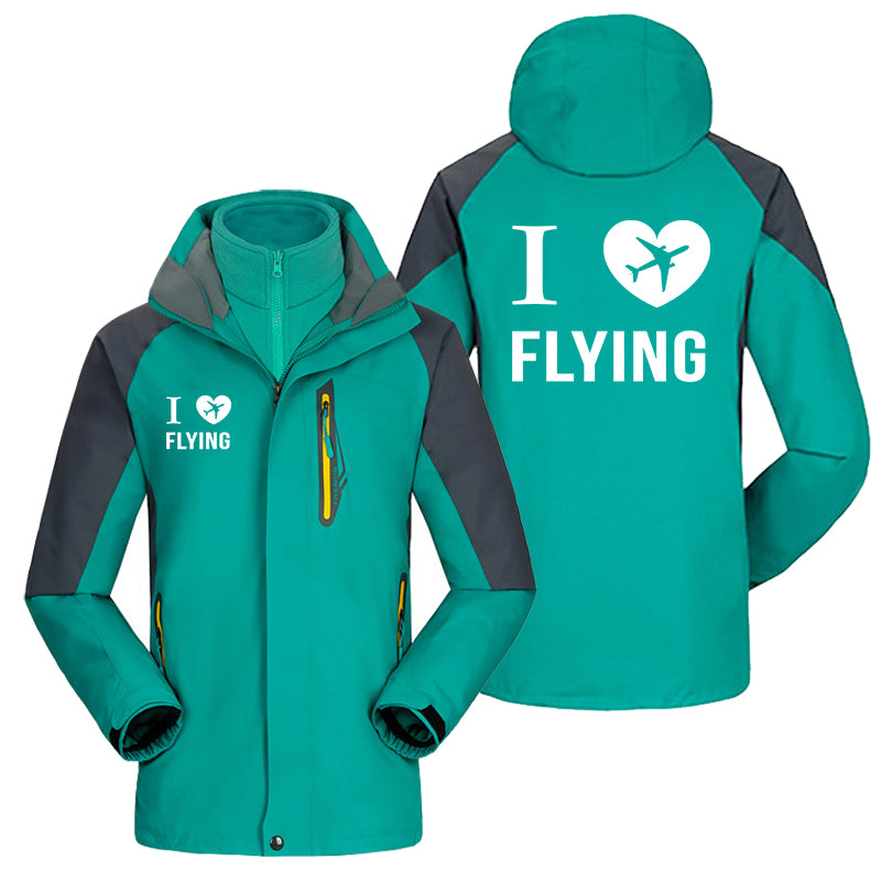I Love Flying Designed Thick Skiing Jackets