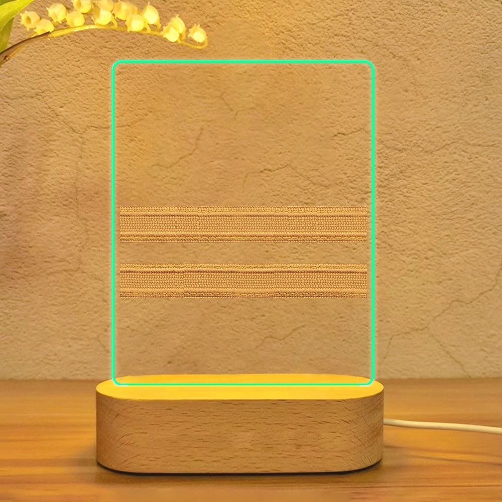 Pilot Epaulette 2 Lines Designed Night Lamp