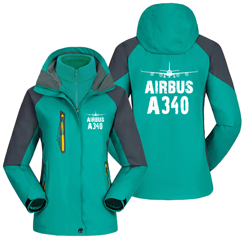 Airbus A340 & Plane Designed Thick "WOMEN" Skiing Jackets