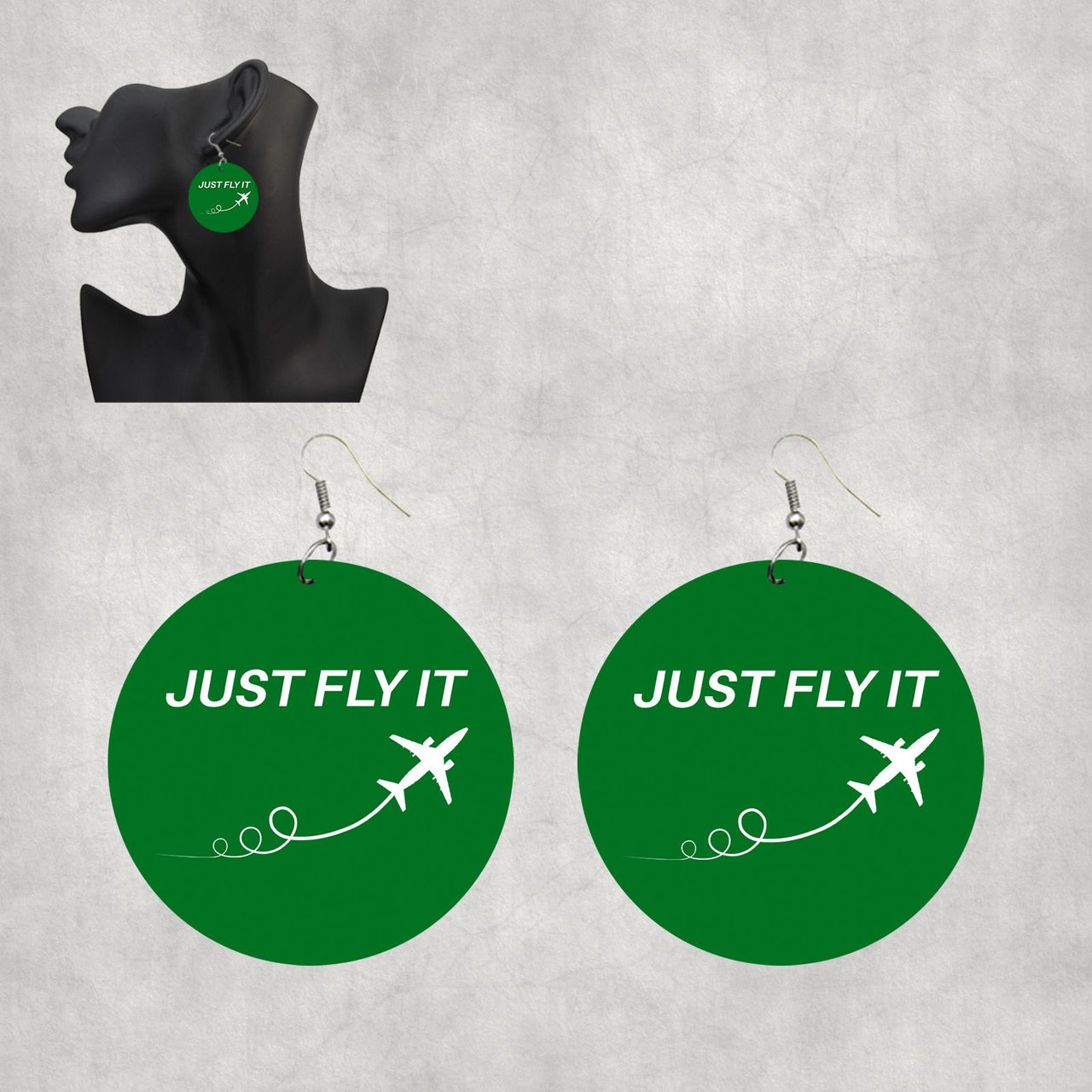 Just Fly It Designed Wooden Drop Earrings