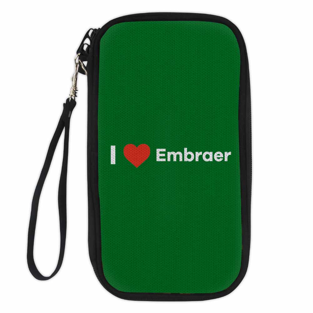I Love Embraer Designed Travel Cases & Wallets