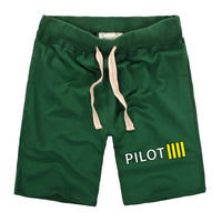 Thumbnail for Pilot & Stripes (4 Lines) Designed Cotton Shorts