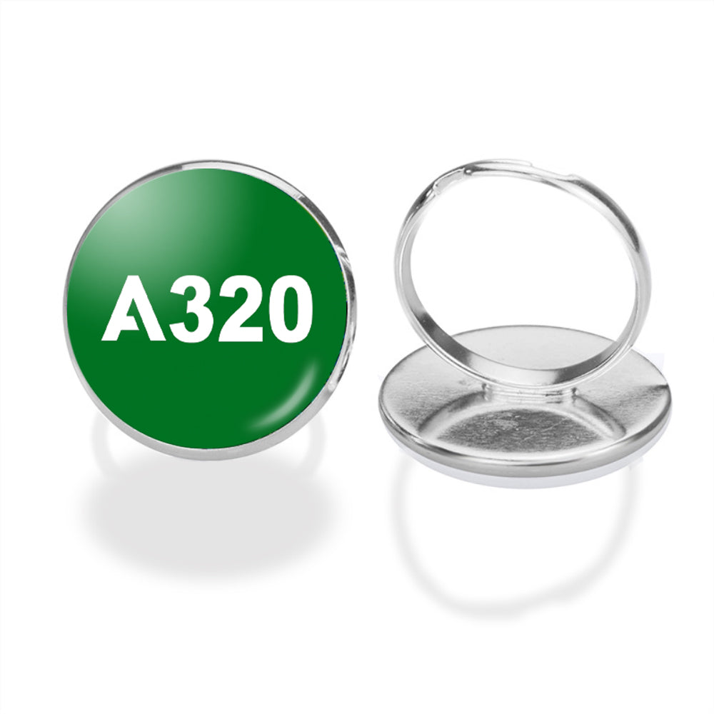 A320 Flat Text Designed Rings