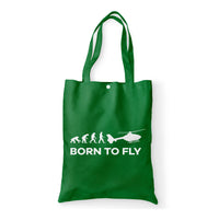 Thumbnail for Born To Fly Helicopter Designed Tote Bags