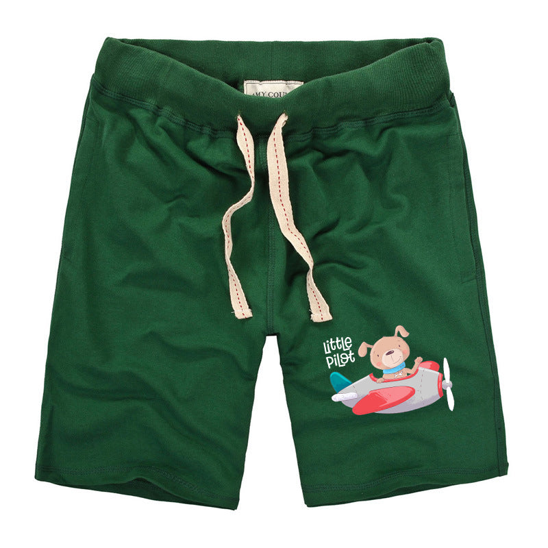 Little Pilot Designed Cotton Shorts