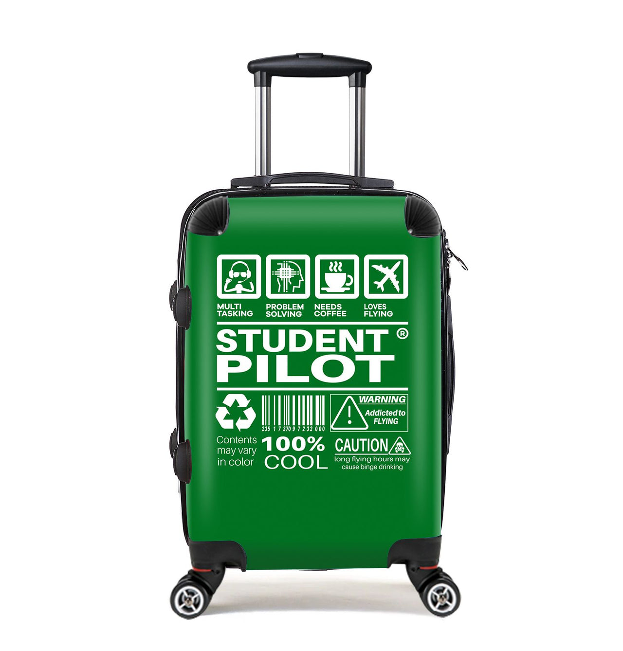 Student Pilot Label Designed Cabin Size Luggages