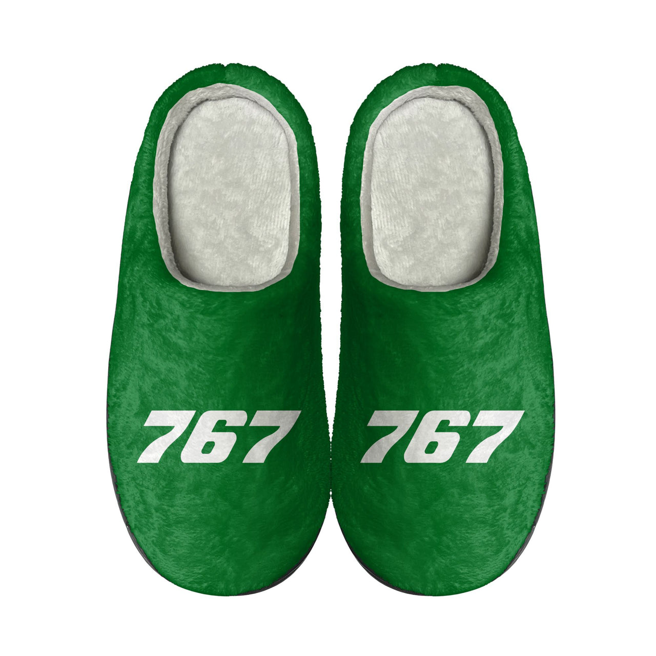 767 Flat Text Designed Cotton Slippers