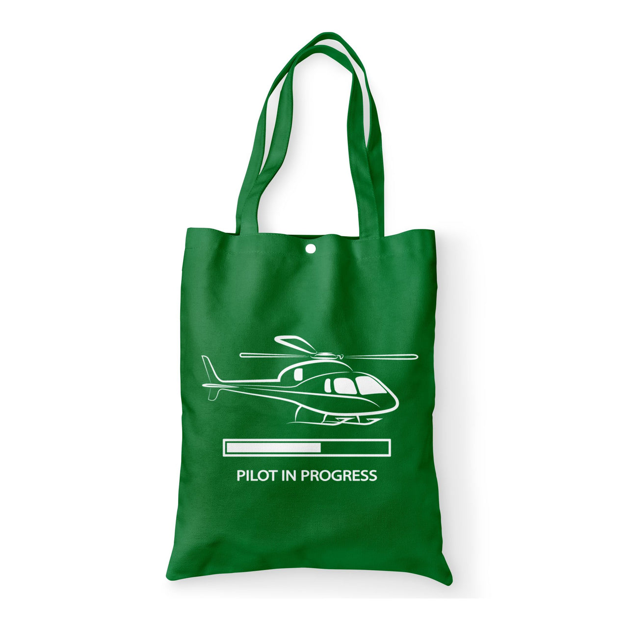 Pilot In Progress (Helicopter) Designed Tote Bags